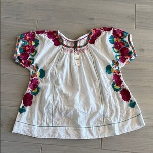 Anthropologie NWT embroidered tunic - size S